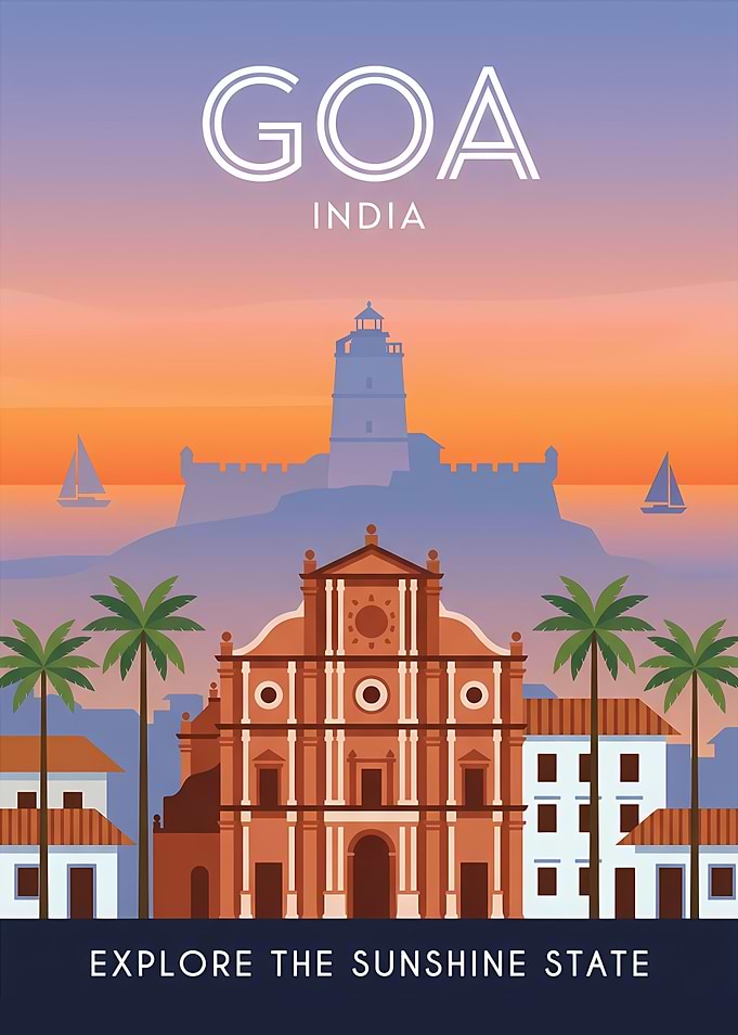 Goa India Travel Poster