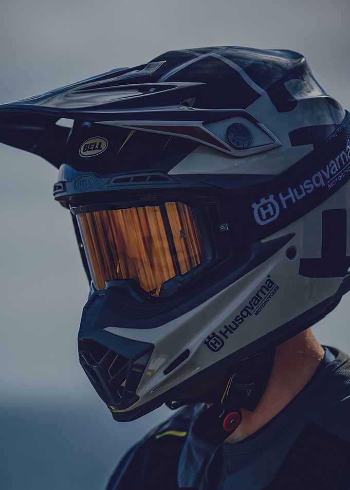 Motocross Rider in Husqvarna Gear