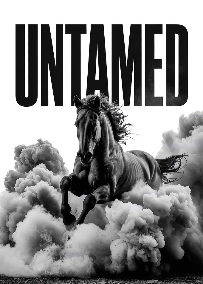 Untamed Majestic Horse in Smoke