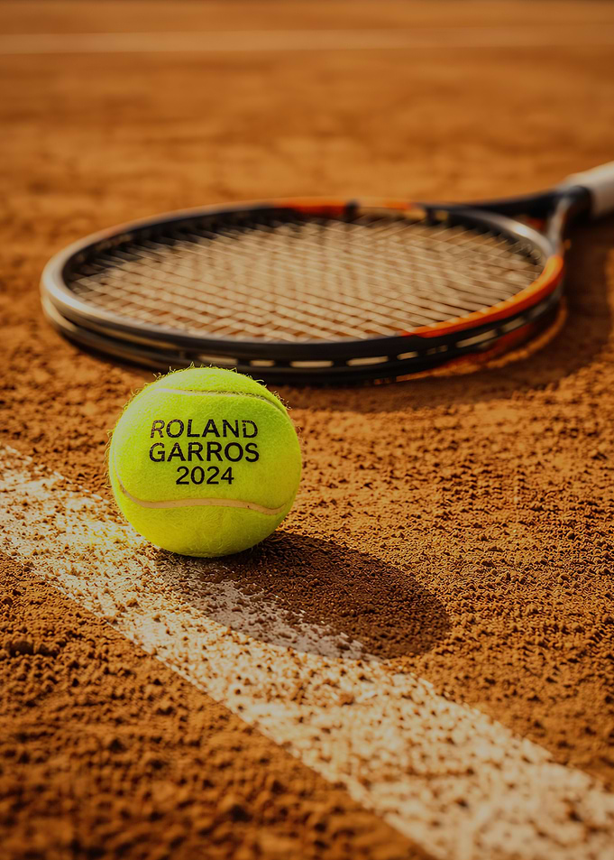 Roland Garros Tennis Ball and Racquet