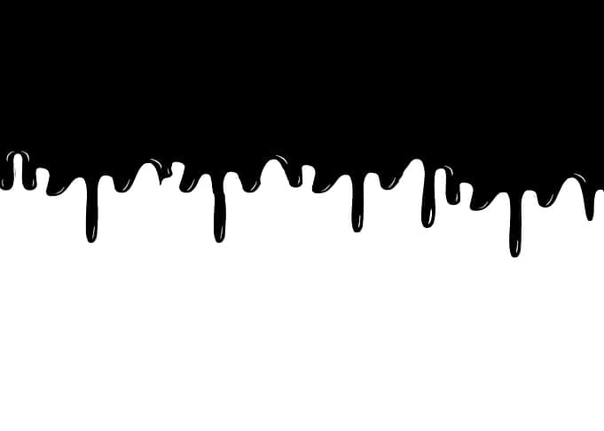 Black ink dripping on white background