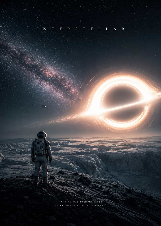 Interstellar Astronaut and Black Hole