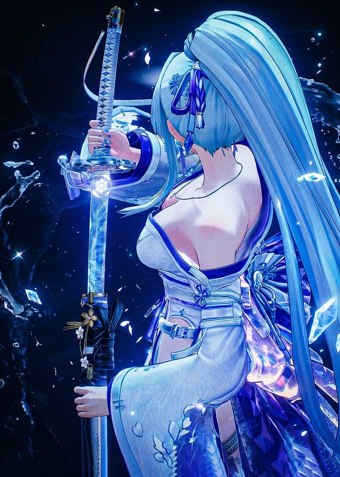 Anime Girl with Glowing Katana