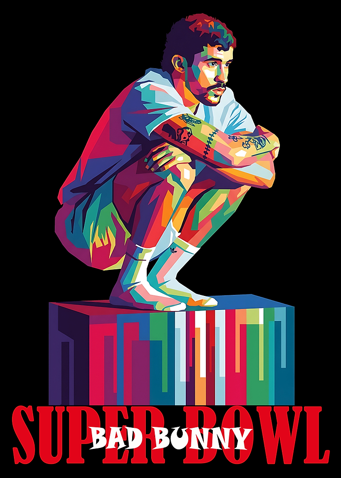 Bad Bunny Super Bowl WPAP Art