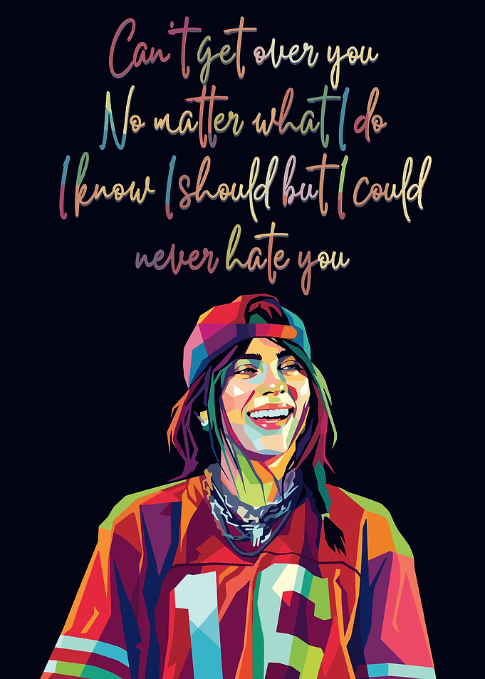 Billie Eilish Pop Art Portrait