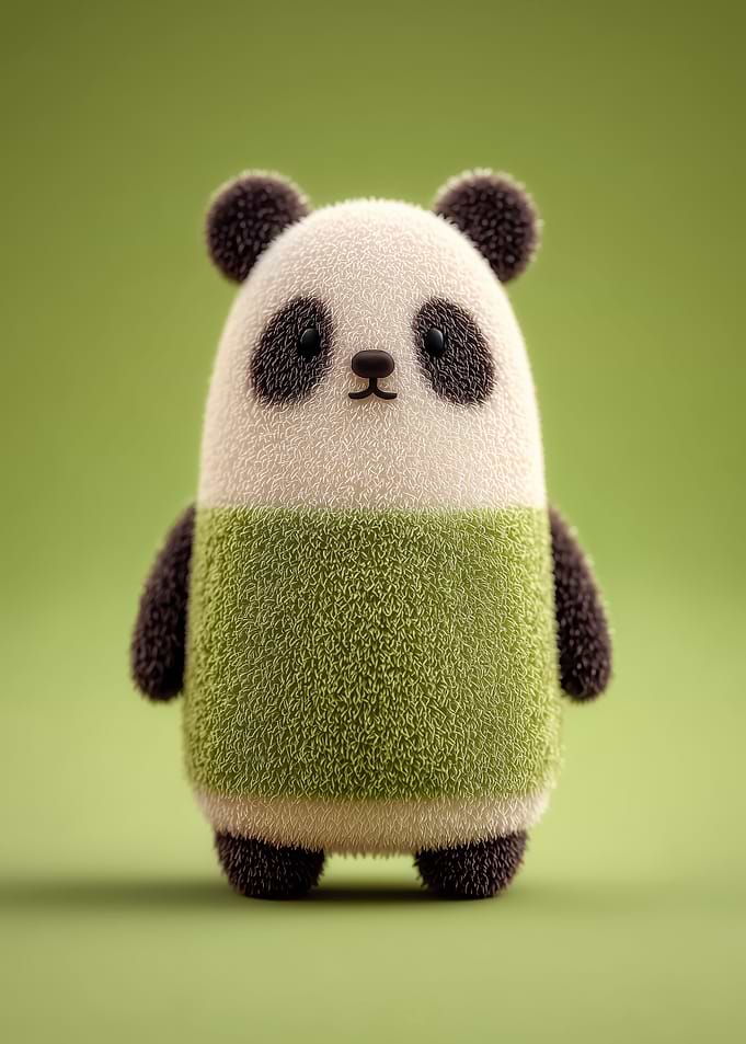 Cute Fluffy Panda Toy