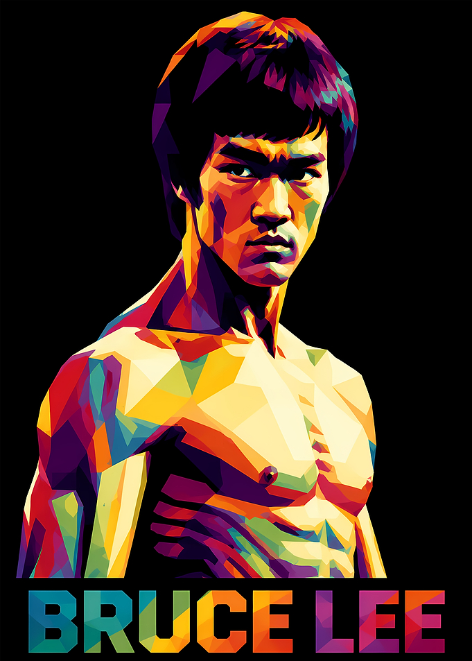 Bruce Lee Pop Art Portrait