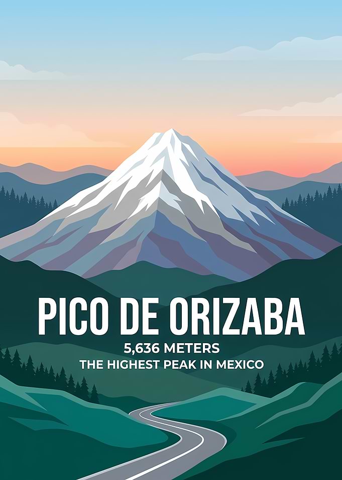 Pico de Orizaba Travel Poster