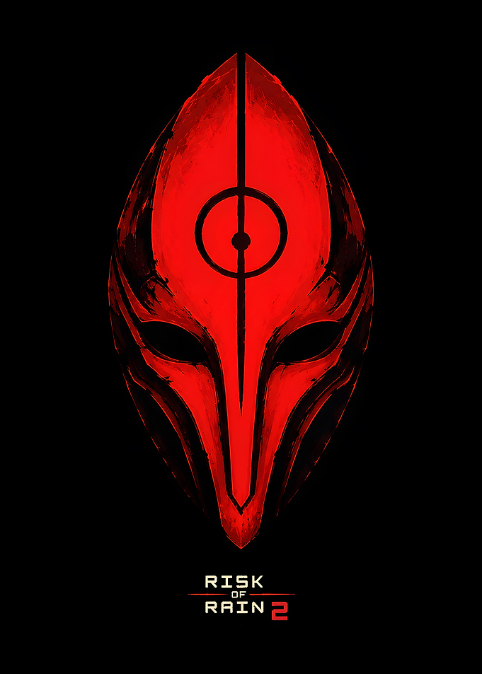 Risk of Rain 2 Mask and Logo