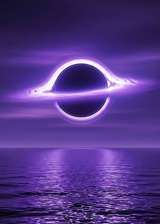 Purple Black Hole Poster | Space Wall Art