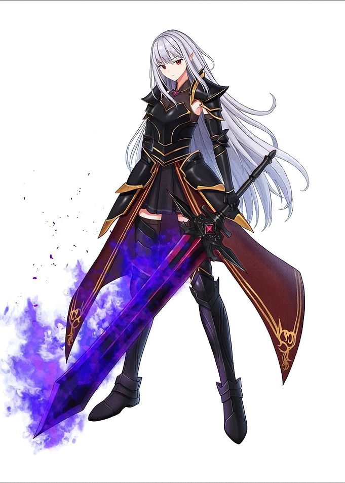 Dark Elf Warrior with Glowing Sword