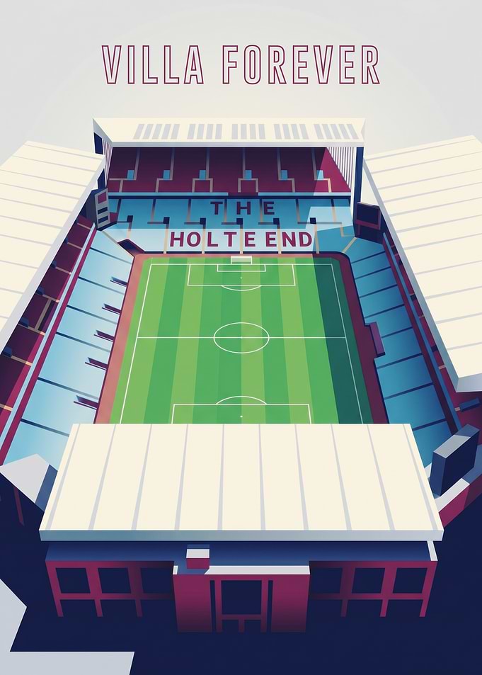 Aston Villa Stadium Poster