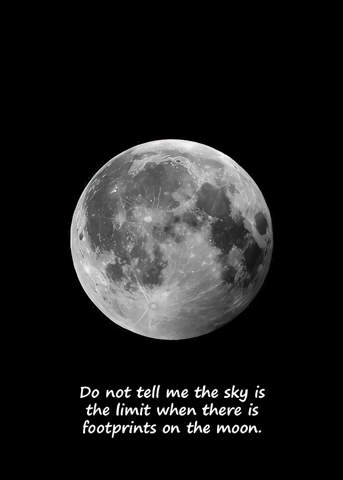Moon Footprints Inspirational Quote