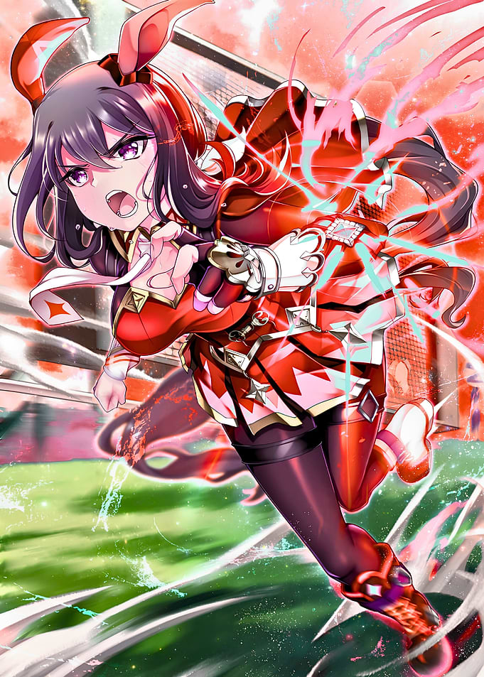 Anime Girl with Red Energy