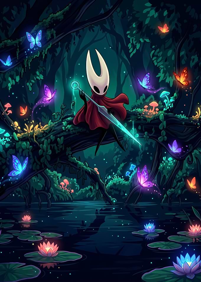Hornet in a magical forest