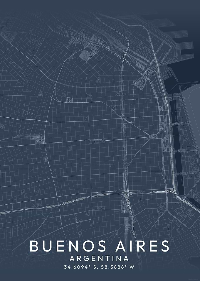 Buenos Aires Map Blueprint