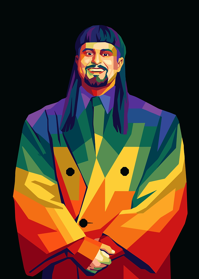 Colorful Portrait of a Oliver Tree