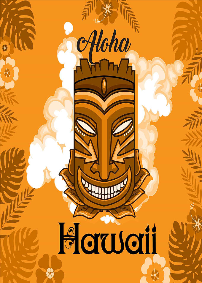 Aloha Hawaii Tiki Mask