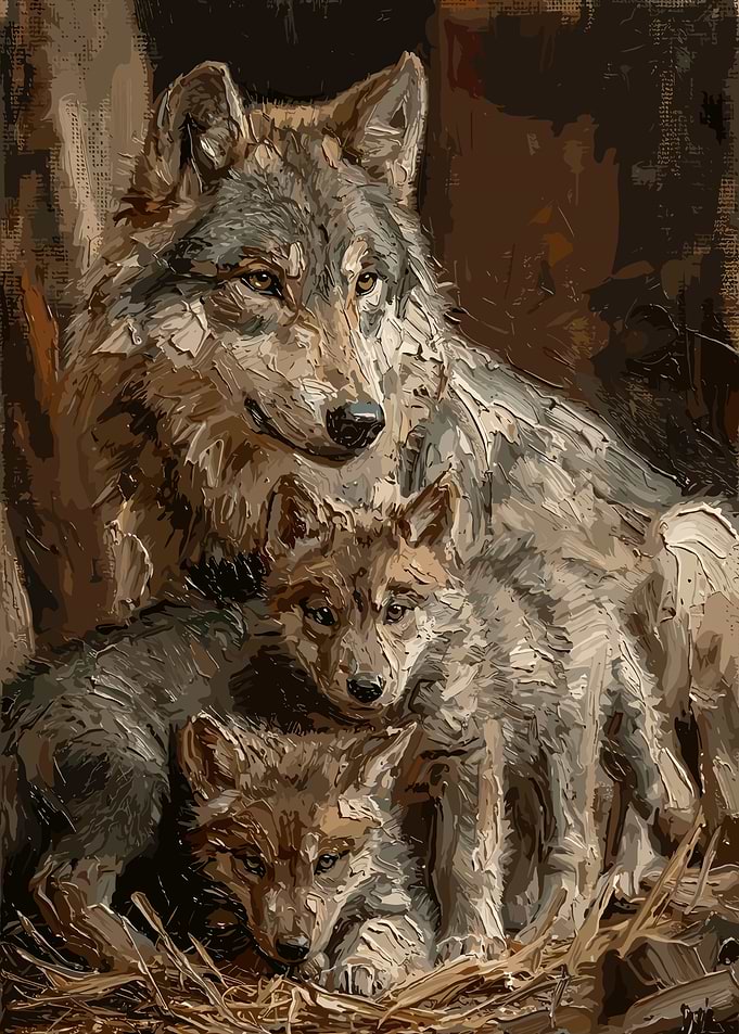 Wolf Family Portrait