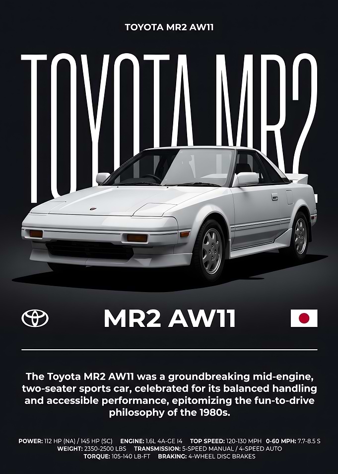 Toyota MR2 AW11 Poster