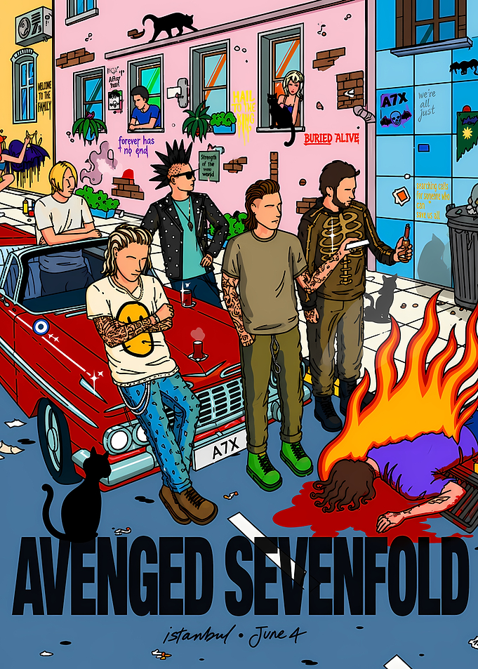 Avenged Sevenfold Istanbul Concert Poster