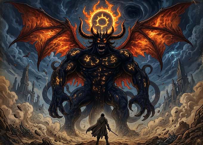 Demon Lord vs Hero in Ruined City