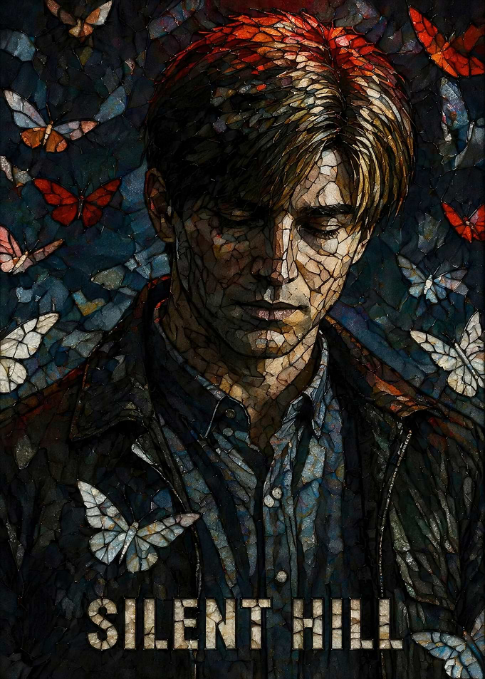Silent Hill Poster with Butterflies