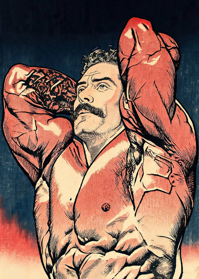 Muscular Man with Tattoo