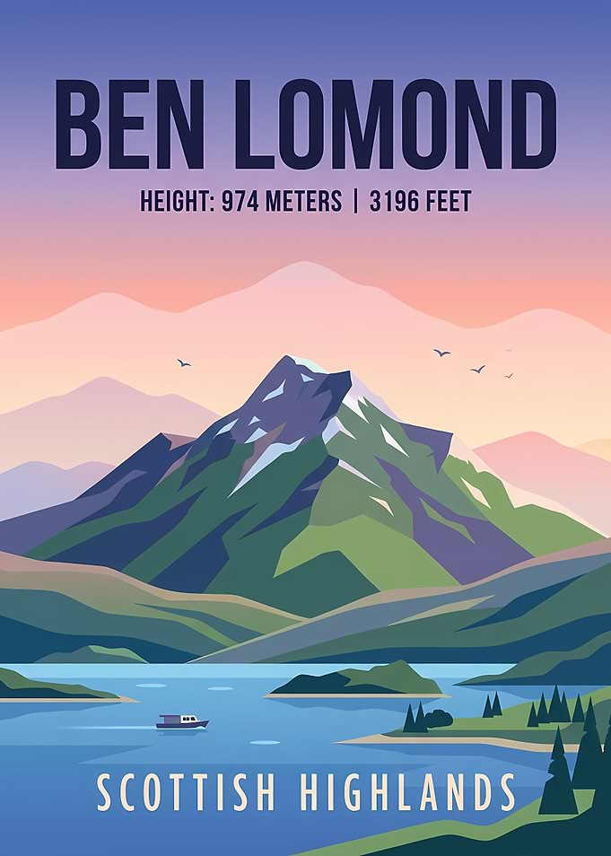 Ben Lomond Scottish Highlands Poster