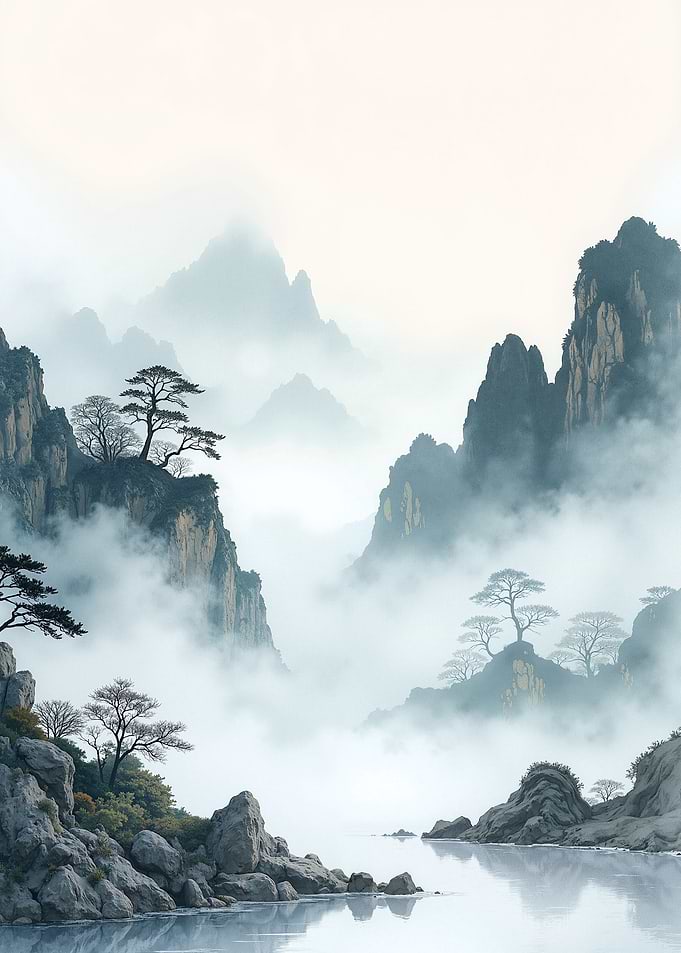 Misty Mountain Landscape