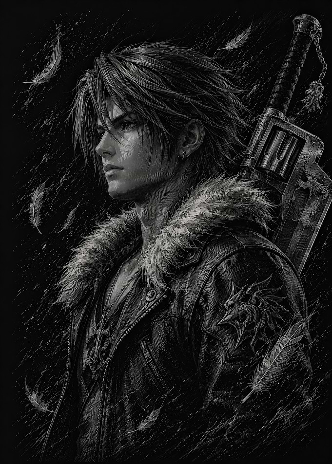 Squall Leonhart with Gunblade FF VIII