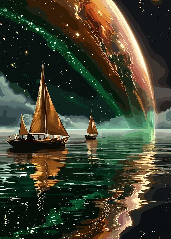 Sailboats on a Cosmic Ocean