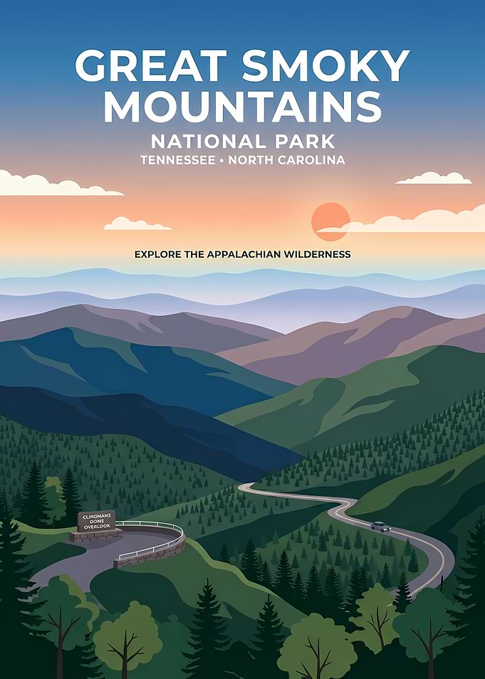 Great Smoky Mountains National Park Poster