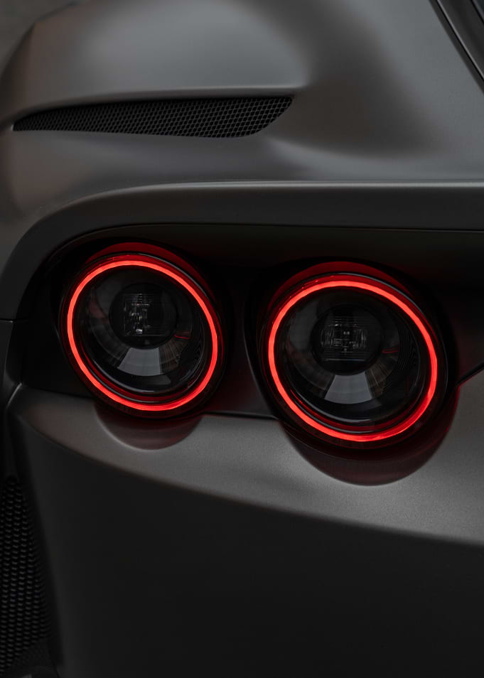 Close-up of Ferrari 812 taillights