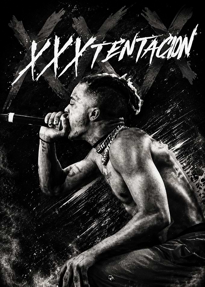 XXXTentacion Performing with Microphone