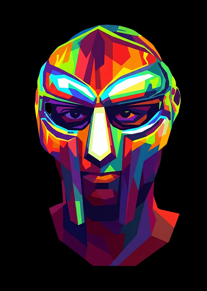 MF DOOM Pop Art Portrait