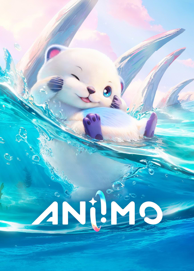 Cute Otter Floating in Water