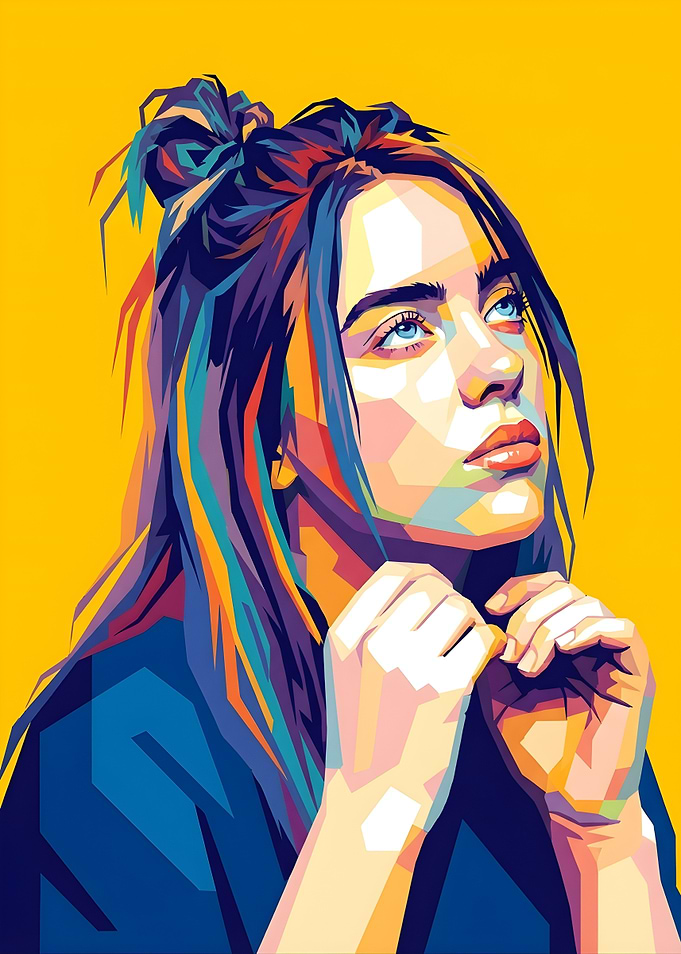 Billie Eilish Pop Art Portrait