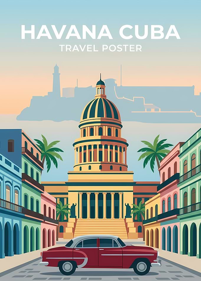 Havana Cuba Travel Poster