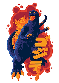 Dark Classic Godzilla by Tom Whalen