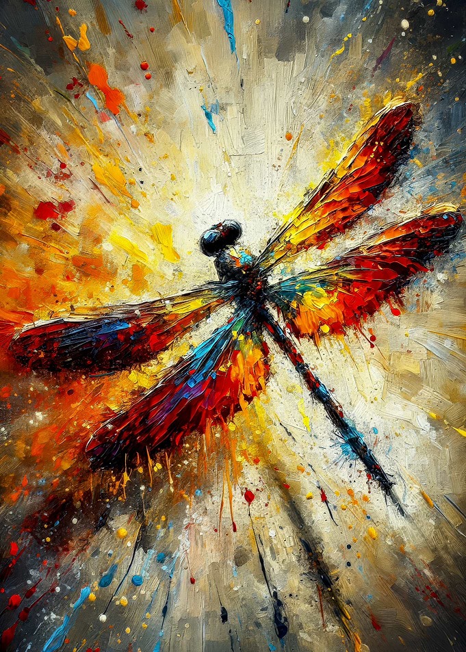 Dragonfly at dawn