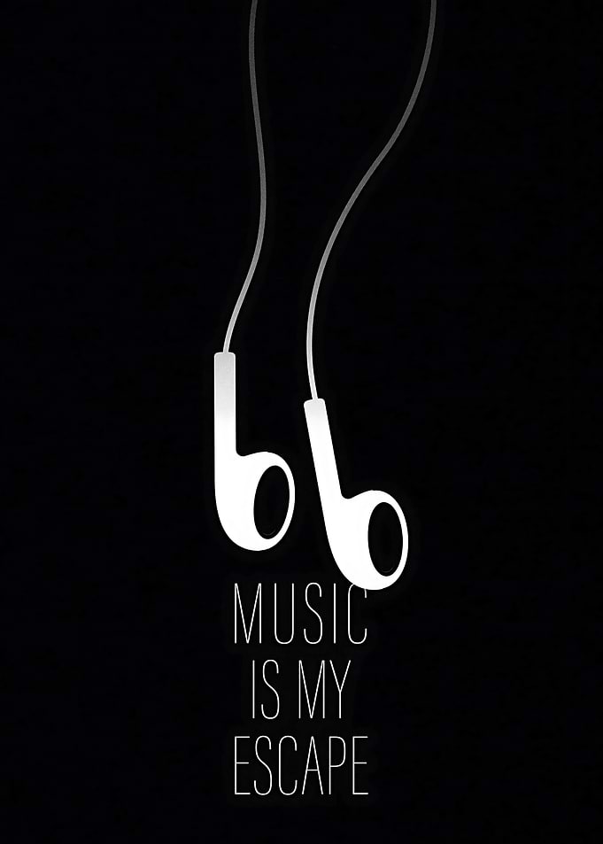 Music is my escape earphones