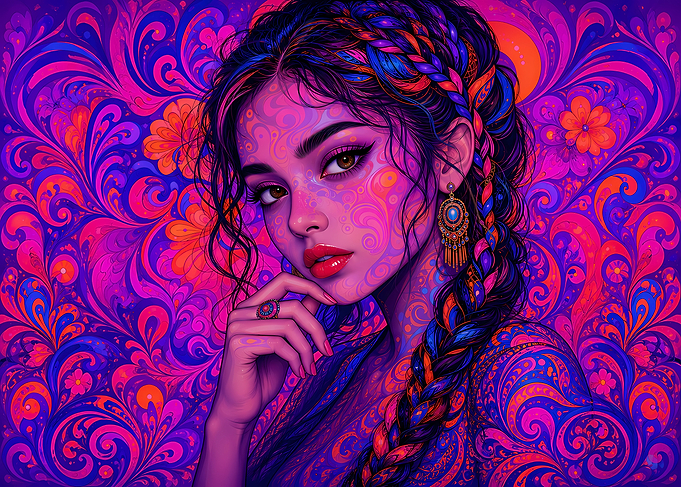 Psychedelic Portrait of a Woman