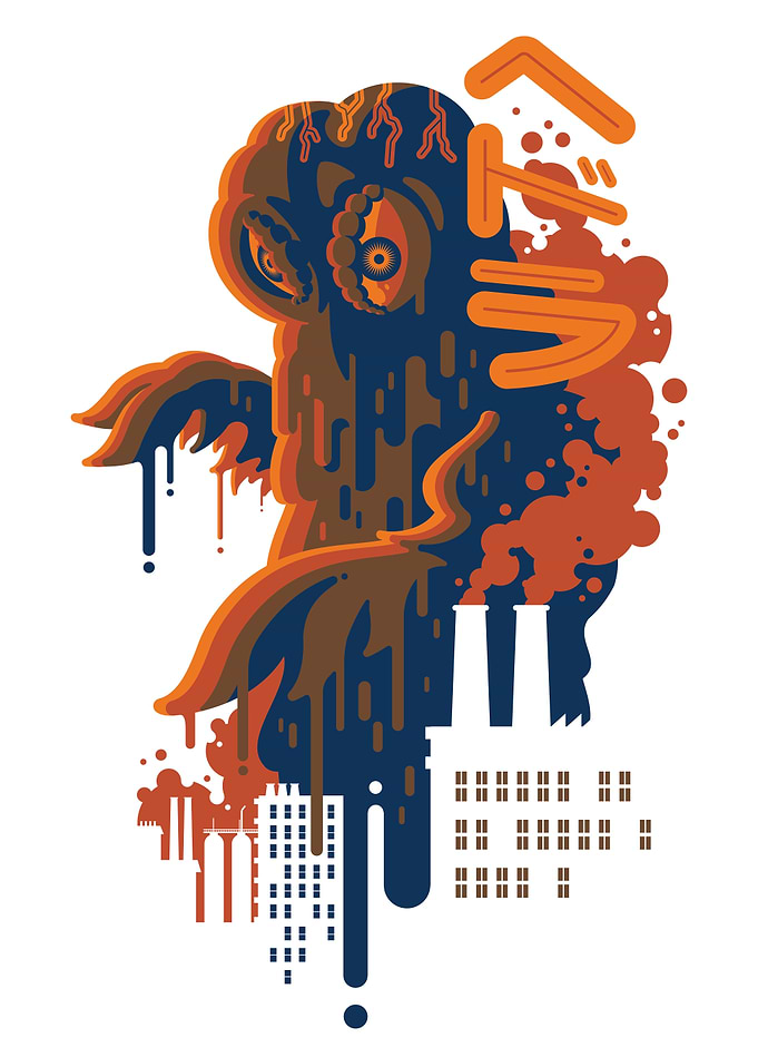 Classic Hedorah by Tom Whalen