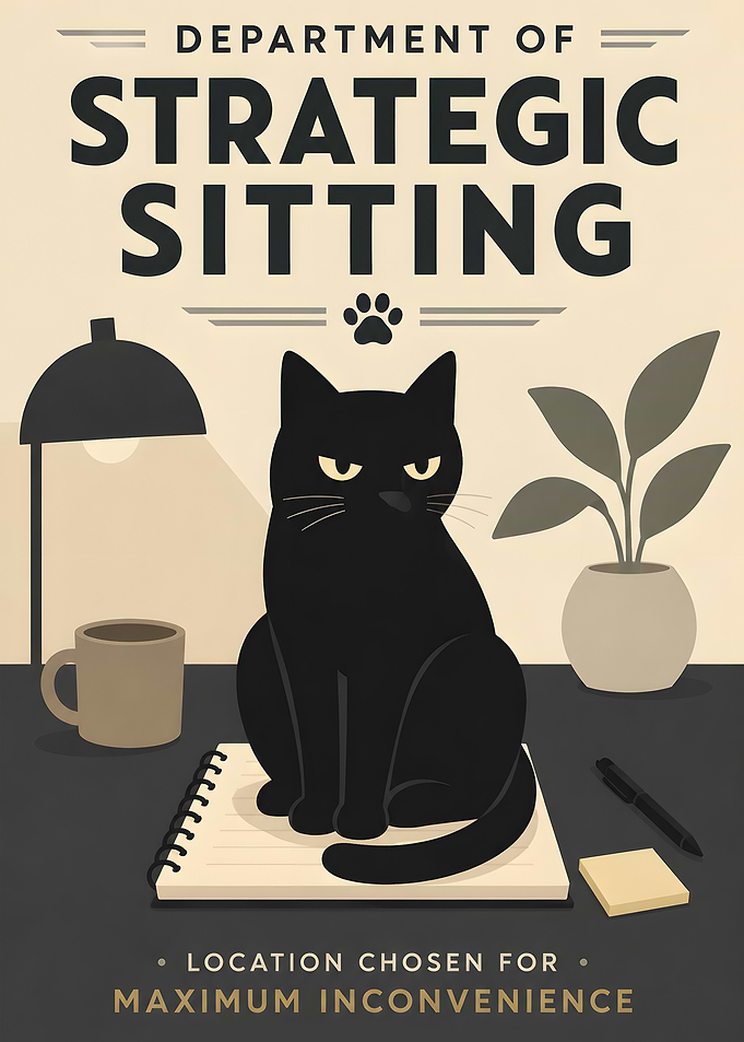 Department of Strategic Sitting Cat Poster
