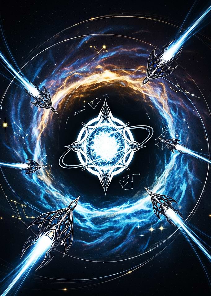 Cosmic Battle with Starship Fleet