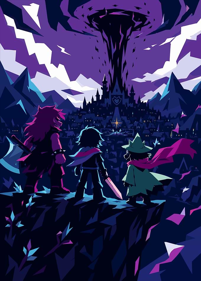 Deltarune Characters Facing Dark Castle