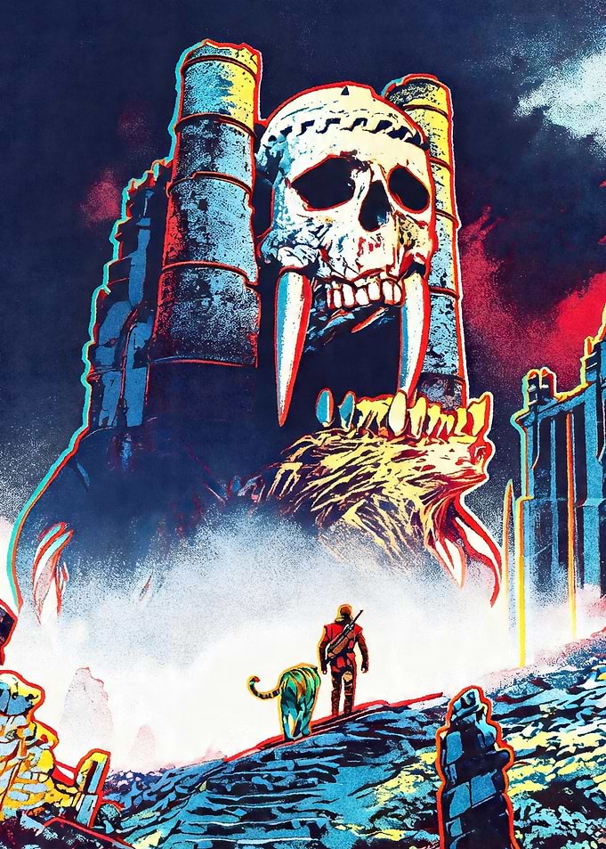 He-Man and Battle Cat at Castle Grayskull