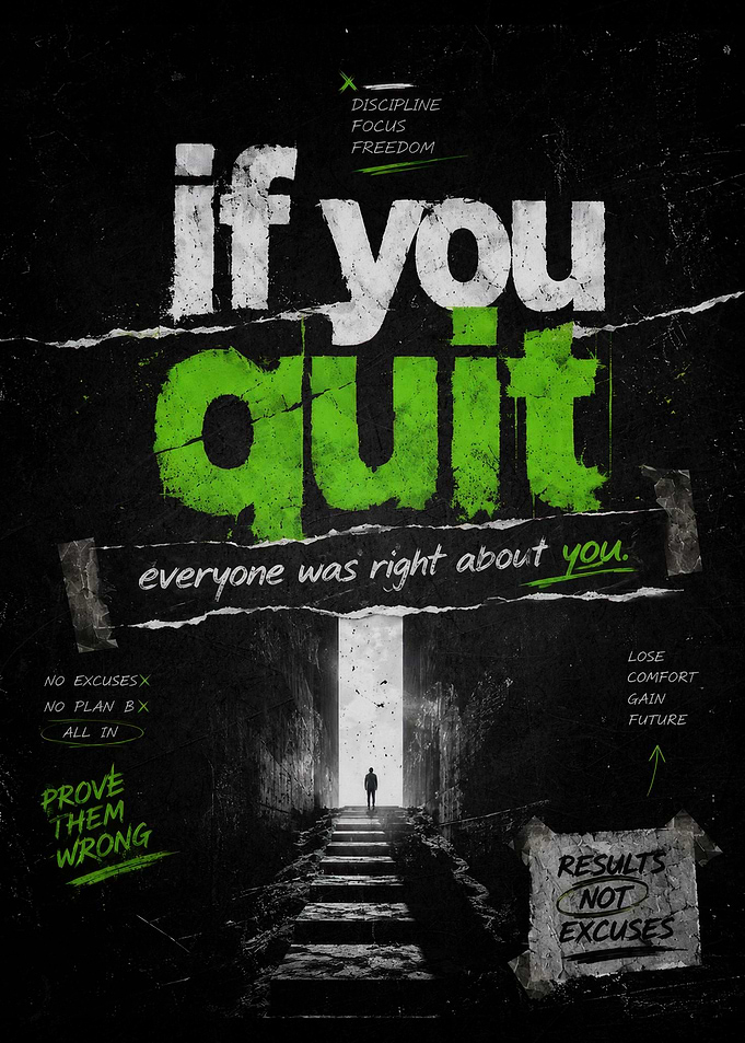 Motivational Poster: If You Quit