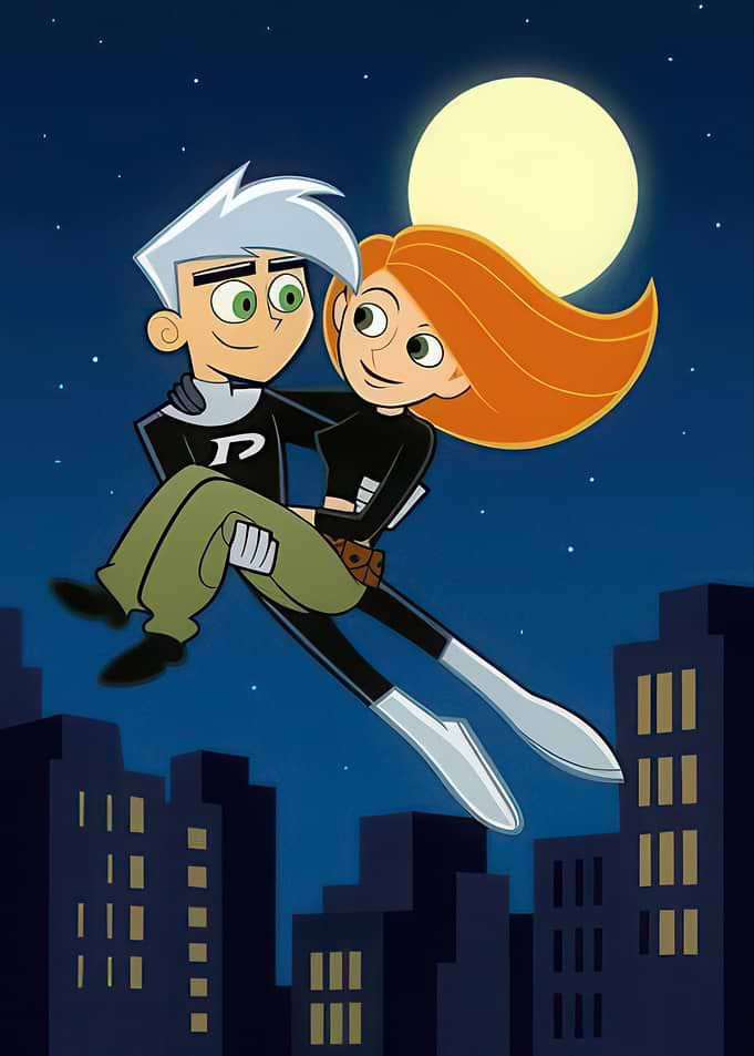 Danny Phantom and Kim Possible Flying
